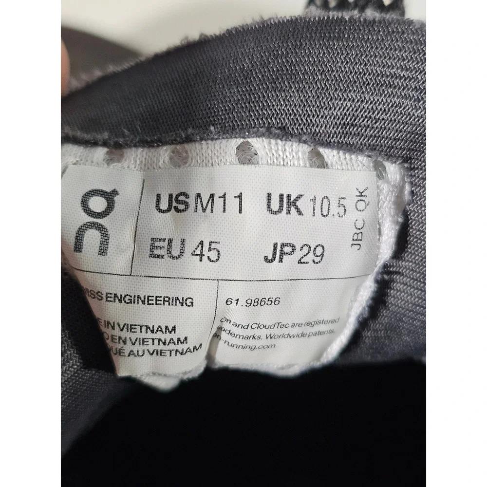On Cloudmonster Running Shoes Mens 11 Grey Orange CloudTec Sneakers 61.98656